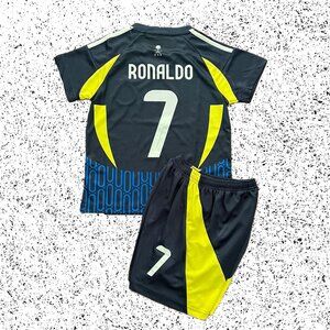 Ronaldo AlNassr #7 Kids' Jersey Set Size 26 Fits ages 10-11 y (Jersey + Short)